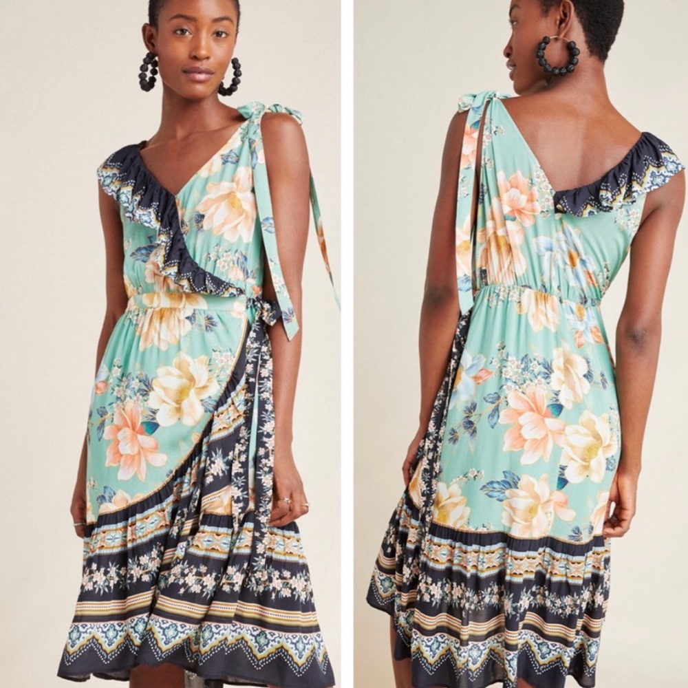 Farm Rio For Anthropologie Monica Wrap Dress